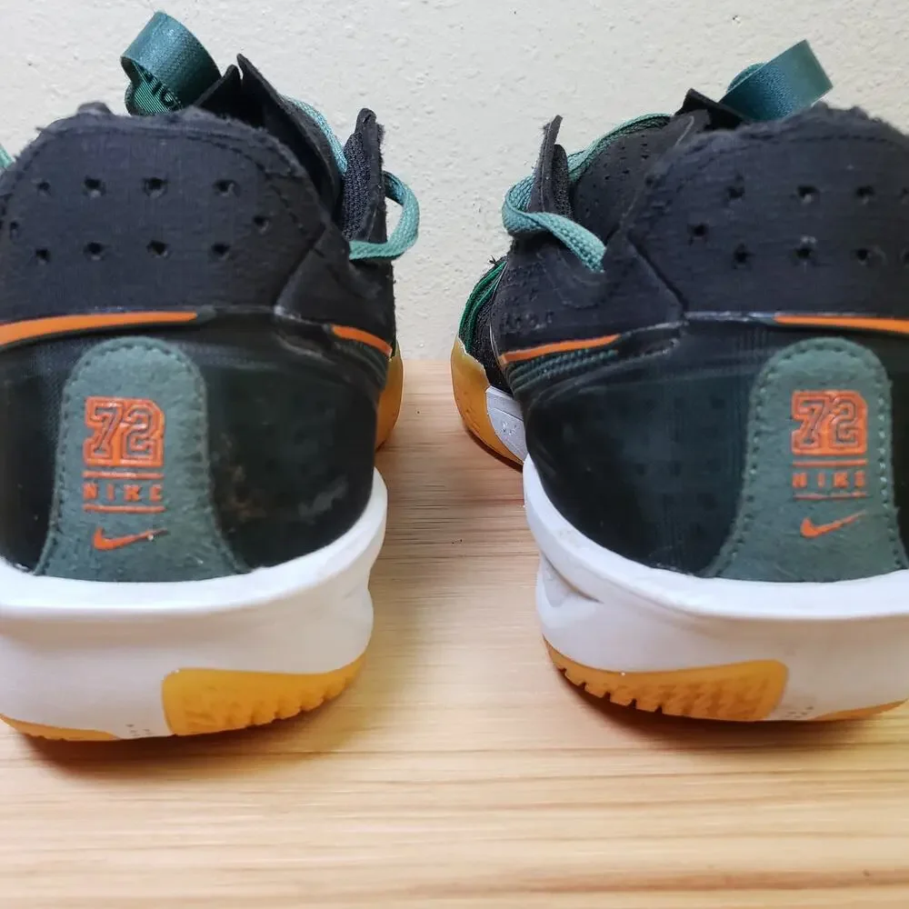 Nike Mens Size 8 G.T. Cut 3‎ Basketball Shoes Black Green Orange Athletic Sporty